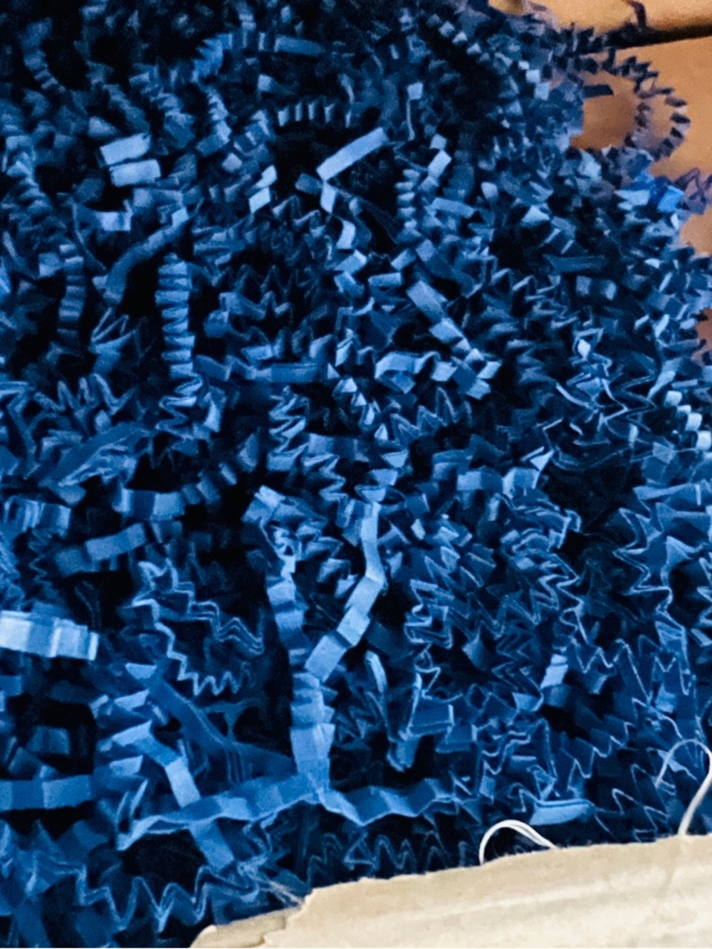 Royal Blue Crinkle Paper Filler - Packable Gift Shred